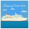 Travel Banner. Tourism Industry. Cruise Liner Travel