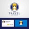 Travel Barbados Creative Circle flag Logo and Business card design