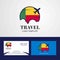 Travel Benin Flag Logo and Visiting Card Design
