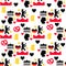 Travel Berlin seamless pattern. Germany vacation wallpaper. Travel Europe background.