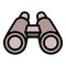 Travel binoculars icon, outline style