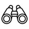 Travel binoculars icon, outline style