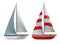 Travel boat vector set design. Travel ship and yacht collection elements isolated