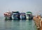 Travel boats docking on the jetty in Koh Chang, Thailand