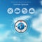 Travel brochure cover design with compass icon