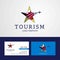 Travel Brunei flag Creative Star Logo and Business card design