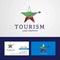 Travel Bulgaria flag Creative Star Logo and Business card design