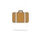 Travel case color thin line icon.Vector illustration
