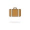 Travel case color thin line icon.Vector illustration