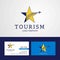 Travel Chad flag Creative Star Logo and Business card design