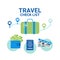 Travel Check List Icons Template Banner Vacancy Planning Concept