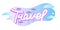 Travel concept simple typography vector illustration design with light blue and purple evening sunset color.