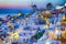 Travel Concepts. Skyline of Oia Town with Traditional White Houses