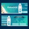 Travel. Cruise to Paradise. Ticket. Cruise liner. Ship. Vector flat illustration.