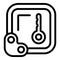 Travel cycling lock icon outline vector. Bike safety