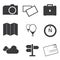 Travel destination icons set