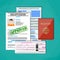 Travel documents concept