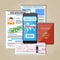 Travel documents concept