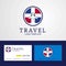 Travel Dominican Republic Creative Circle flag Logo and Business
