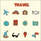 Travel doodle icons