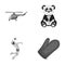 Travel, ecology, Exotics and other monochrome icon in cartoon style.sports, textiles, business icons in set collection.