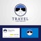 Travel Estonia Creative Circle flag Logo and Business card design
