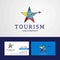 Travel Ethiopia flag Creative Star Logo and Business card design