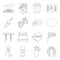 Travel, fishing, sport and other web icon in outline style.furniture, food, service icons in set collection.