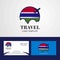 Travel Gambia Flag Logo and Visiting Card Design