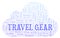 Travel Gear word cloud.