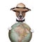 Travel globe compass dog safari explorer