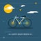 Travel & Healthy Lifestyle, Symbol Bicycle Modern Flat Design Template Vector Illustration