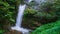 Travel the highest waterfall in Chiangmai Mae-pan waterfall rainy season forest at Doi intanon. background waterfall