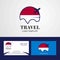 Travel Indonesia Flag Logo and Visiting Card Design