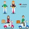 Travel infographics.Hipster Tourist