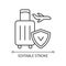 Travel insurance linear icon