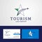 Travel Ireland flag Creative Star Logo and Business card design