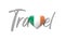 Travel Ireland love heart flag. 3D Rendering