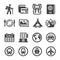 Travel and journey icon set