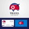 Travel Korea North Flag Logo and Visiting Card Design