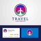Travel Kuban Peoples Republic Creative Circle flag Logo and Business card design