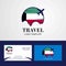 Travel Kuwait Flag Logo and Visiting Card Design