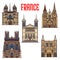 Travel landmarks of french gothic architecture