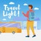 Travel light social media post mockup