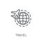 Travel linear icon. Modern outline Travel logo concept on white