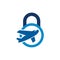 Travel Lock Logo Icon Design