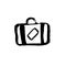 Travel luggage. Vector grunge suitcase icon.