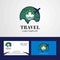 Travel Macau Flag Logo and Visiting Card Design