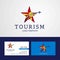 Travel Macedonia flag Creative Star Logo and Business card design