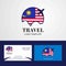 Travel Malaysia Flag Logo and Visiting Card Design